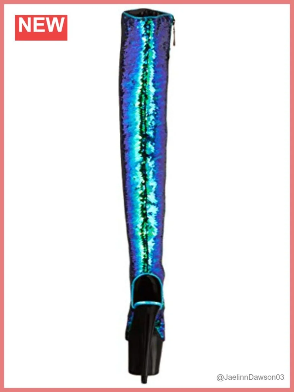 Over the Knee Glitter Sequins Boots Stiletto High Heel Party Shoes